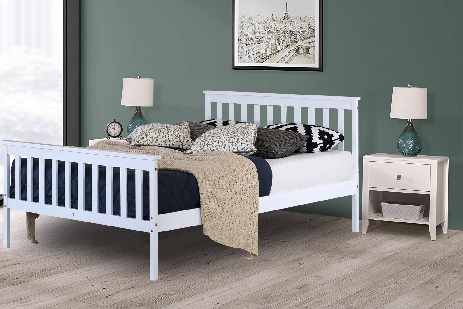 pine double bed for cosmo