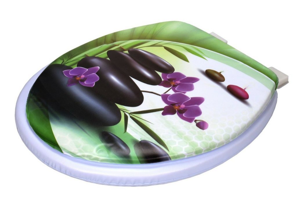 High Quality Printed Luxury Soft Cushion Toilet Seat Available In